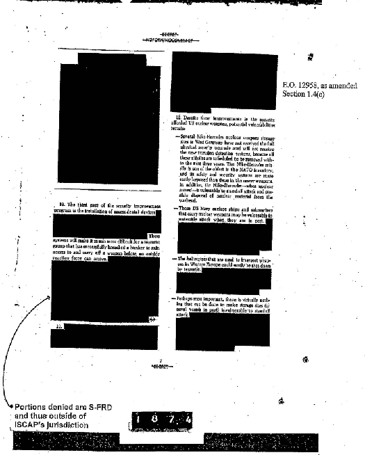 A scanned copy of a CIA document with large amounts of text blacked out.